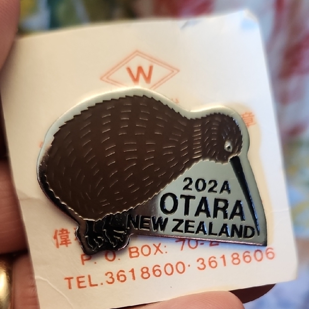 Lions Club Otara New Zealand Kiwi Bird Souvenir Trading Pin Vintage New